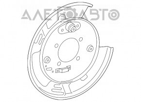 Brake Disc Cover Rear Right Lexus RX350 RX450h 10-15 FWD