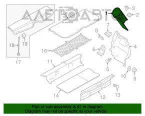 Rear pillar trim left Mini Cooper F56 3d 14-24 ser