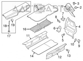 Rear pillar trim left Mini Cooper F56 3d 14-24 ser