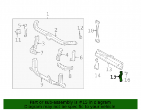 Left radiator deflector for Lexus RX300 98-03