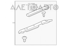 Seal wing hood-wing left Toyota Highlander 08-10