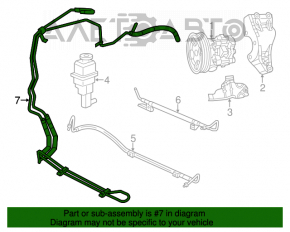 Steering rack cooling tubes Chrysler 200 11-14 2.4 6-speed