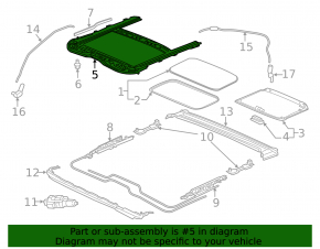 Hatch mechanism frame Honda Civic XI FE/FL 22-26