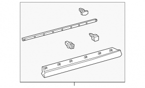 Lower front left door trim for Lexus RX350L RX450hL 18-22