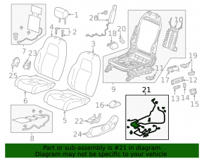 Honda CRV 17-22 driver's seat wiring