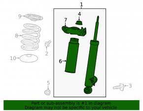 Shock absorber rear left Chevrolet Impala 14-20