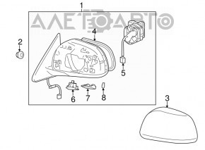Side Mirror Cover Right Toyota Highlander 08-13