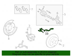 ABS Sensor Wire Rear Left Lexus RX350 RX450h 10-15 FWD