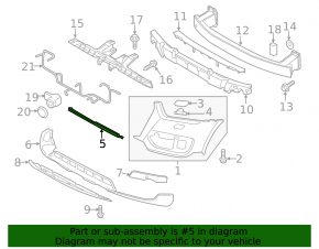 Front bumper center trim Audi Q3 8U 15