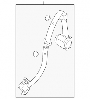 Seat belt rear central Audi A3 8V 15-20 4d, 5d, black