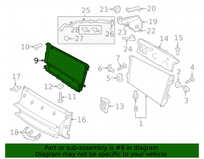 Radiator bracket Porsche Panamera 10-16