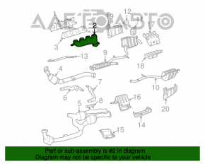 Left exhaust manifold for Mercedes W211 E550