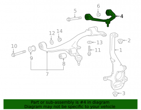 Upper front right control arm G-class W463 G550 19-24