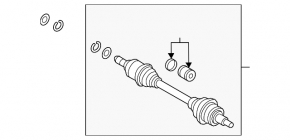 Front left half-shaft drive Mazda CX-9 16-23