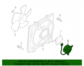 Left cooling fan motor for Mitsubishi Galant 04-09