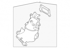 Exhaust manifold with catalytic converter for Mitsubishi Outlander 22-24 2.5 AWD