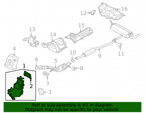 Exhaust manifold with catalytic converter for Mitsubishi Outlander 22-24 2.5 AWD