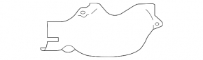 Exhaust manifold guard lower left Subaru Impreza WRX GH 08-14 2.5T
