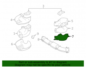 Exhaust manifold guard lower left Subaru Impreza WRX GH 08-14 2.5T