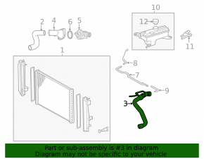 Upper cooling hose for Toyota Rav4 13-18