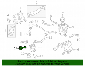 Cooling system hose BMW X5 F15 14-18 4.4T