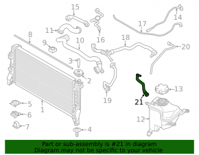 Cooling system hose BMW X1 F48 16-19 B46, two parts