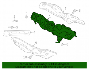 Exhaust manifold with catalyst Toyota Rav4 19-21 hybrid rusty