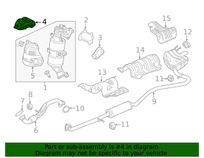 Exhaust manifold protection Honda Civic X FC 16-21 upper