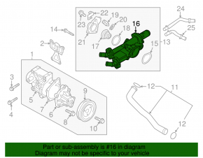 Thermostat housing Kia Optima 16-