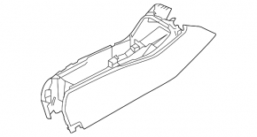 Central console Volvo XC40 19-25 black