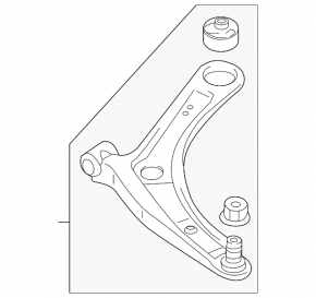 Lower control arm front right Mitsubishi Outlander 14-21
