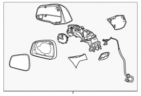 Right side mirror assembly Buick Encore 20-22 heated