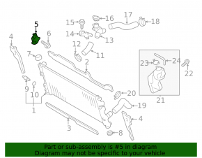 Left radiator bracket for Subaru BRZ 13-20