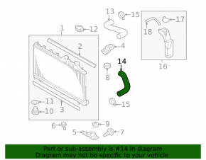 Cooling pipe lower Subaru XV Crosstrek 13-17