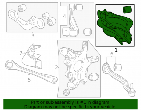 Control arm front rear left Lexus RX300 98-03 AWD