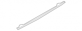 Rear bumper lip trim for Audi Q7 16-19 black, textured