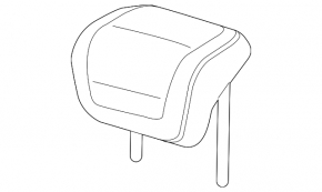 Rear left headrest, 2nd row, Audi Q8 19-26, brown leather