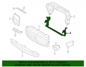 Lower radiator deflector BMW X7 G07 19-