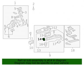 Front left side member nose for Toyota Prius 2009-2010