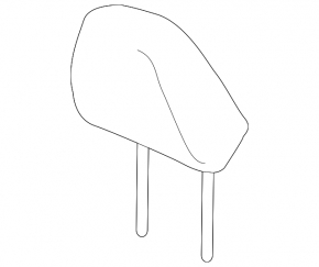 Subaru Forester 19-24 SK front left headrest, gray cloth, for cleaning
