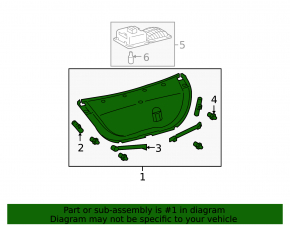 Toyota Avalon 05-10 trunk lid trim