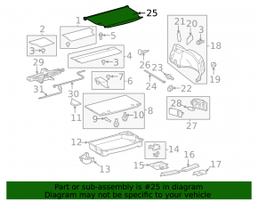 Trunk curtain Toyota Prius 30 10-15 gray