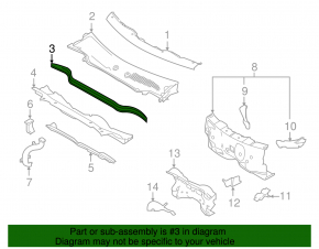 Windscreen wiper seal Infiniti QX30 17-19