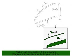 Toyota Rav4 19-24 lower front right door trim structure