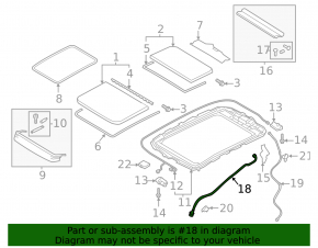 Panoramic drainage tube front left Audi Q3 83A 19-25