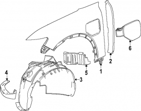 Front left fender Honda Prologue 24-25