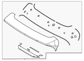Hyundai Santa FE 21-23 hybrid trunk spoiler