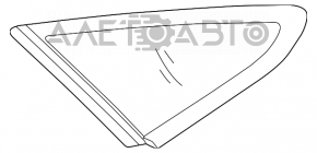 Window blind glass rear right Hyundai Sonata 15-19