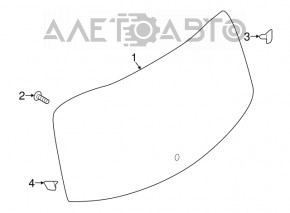 Rear glass of the trunk door Nissan Leaf 18-
