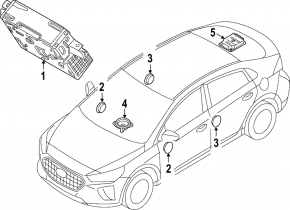 Hyundai Ioniq 5 22-24 Rear Left Door Speaker